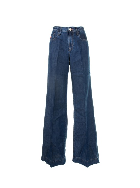 Wide leg jeans in dark denim