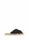 Black Palmera slipper with cross