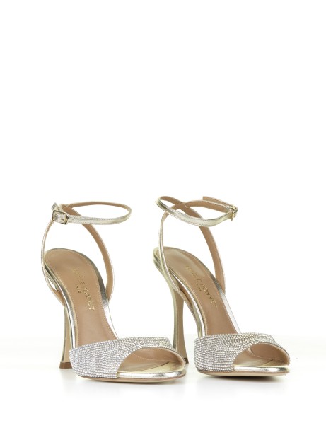 Open sandal with strap and rhinestones 2