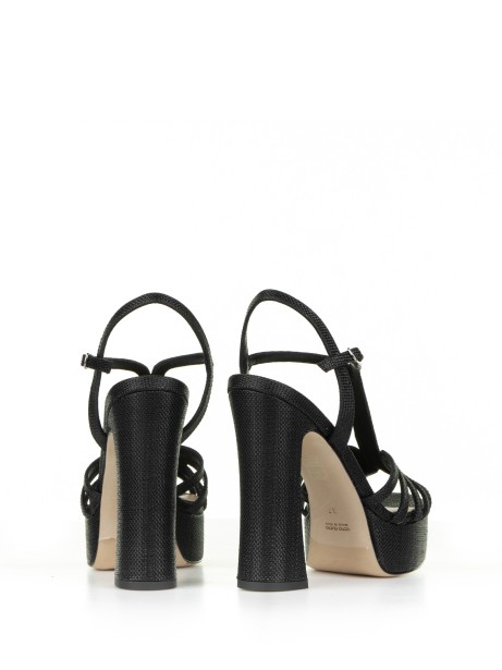 Sandalo aperto con plateau