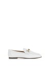 White leather loafer