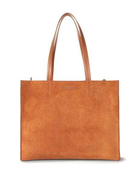 Suede shopping bag