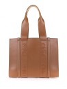 Woody medium leather tote bag