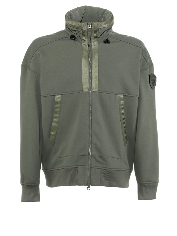 Felpa con dettagli in raso