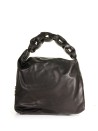 Woven leather shoulder bag