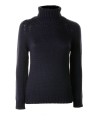 Blue long-sleeved turtleneck