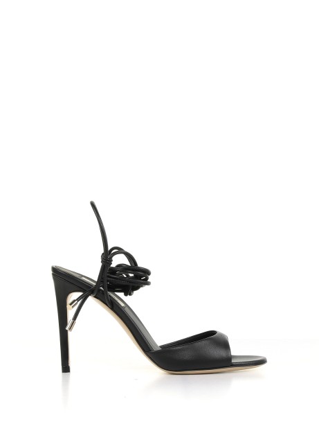 Sandal in nappa leather with ankle strap