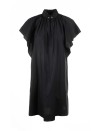 Short black poplin dress