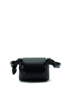 Black leather shoulder bag