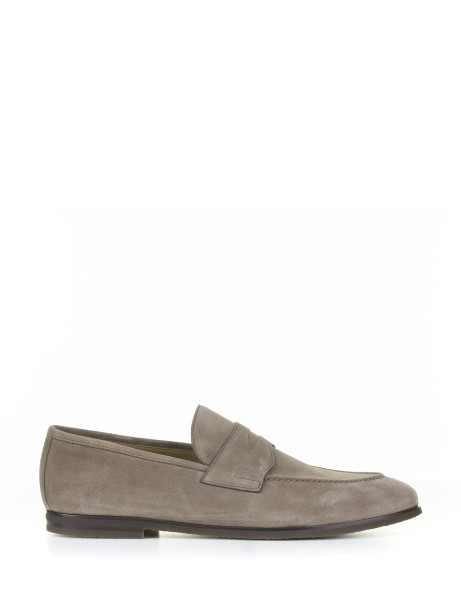 Taupe suede moccasin