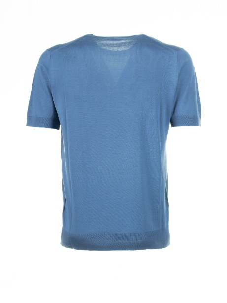 Light blue cotton and silk T-shirt 2