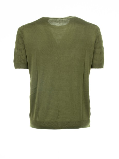 Green cotton and silk t-shirt 2