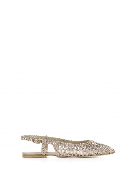 Chanel low perforated gold