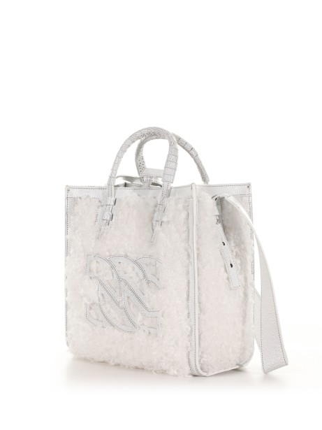 Shopping bag Ale Yeti con eco pelliccia 2