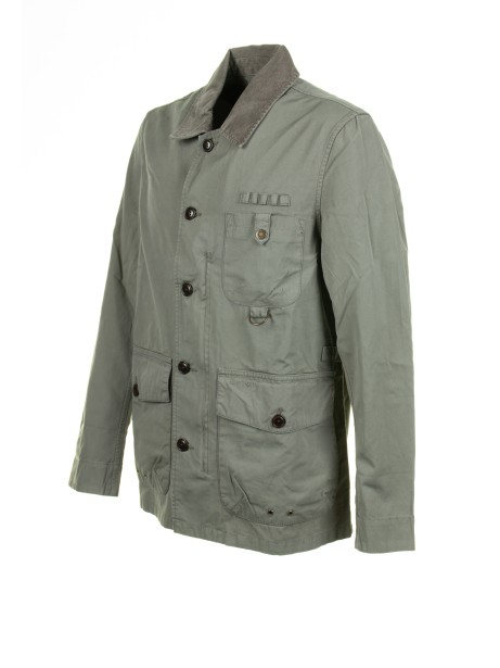 Cotton jacket with pockets and buttons