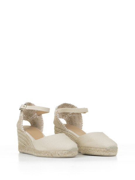 Espadrillas Carol in canvas con zeppa 2