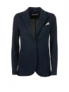 Navy blue single-breasted jacket with pocket