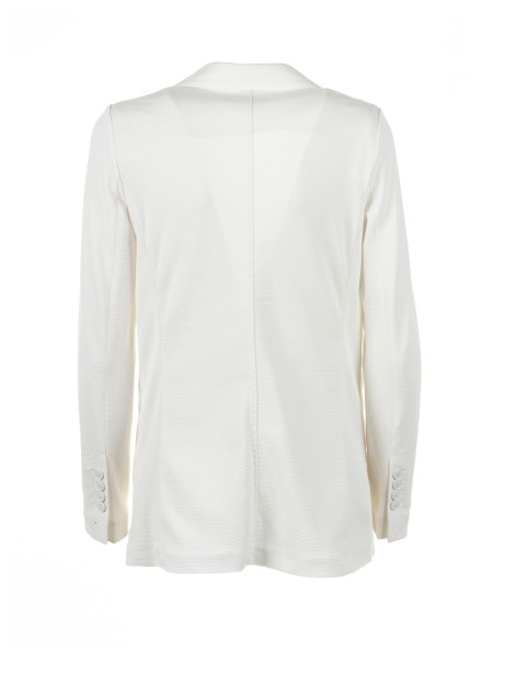 White single-breasted jacket with pocket 2