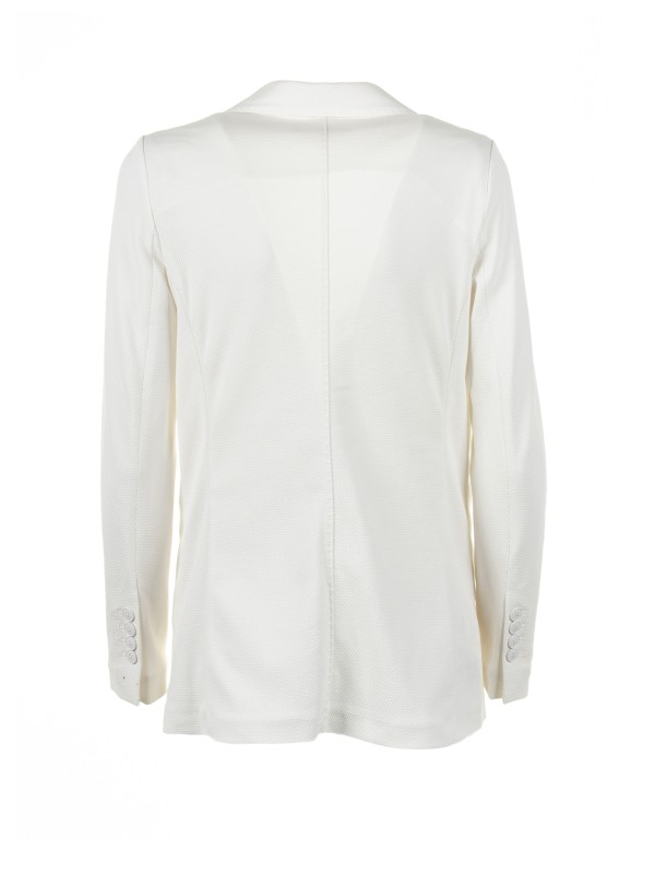 White single-breasted jacket with pocket