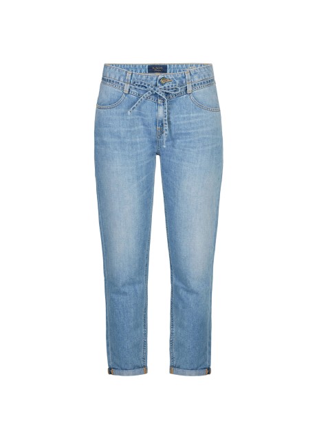 Cotton jeans with bow detail