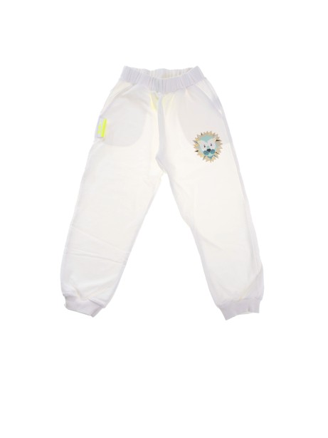 Pantalone bianco con animali