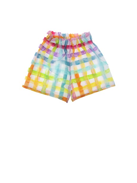 Multicolored checked shorts