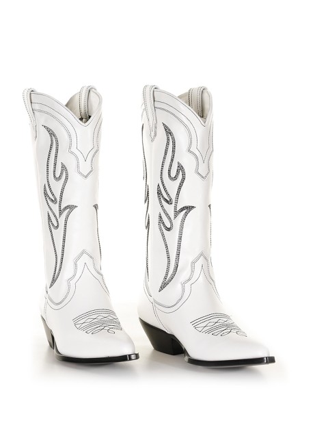 White Santa Fe Texan boot in cowboy style 2