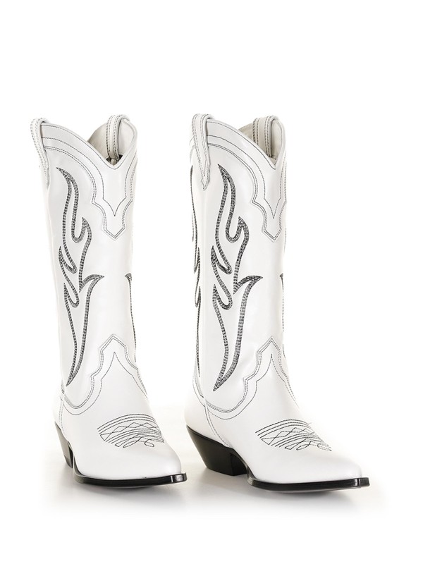 White Santa Fe Texan boot in cowboy style