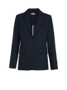 Regular fit black single-breasted blazer jacket