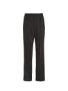 Relaxed fit straight pinstriped trousers