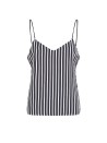 Striped tank top with thin straps