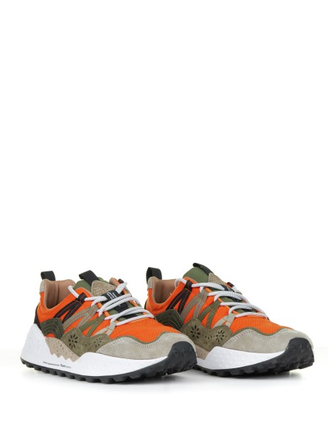 Sneakers Washi marrone rosso in suede e tessuto 2