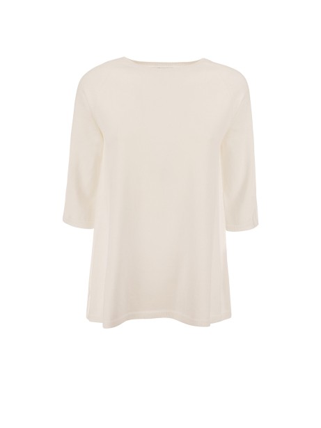 White T-shirt with 3/4 sleeves