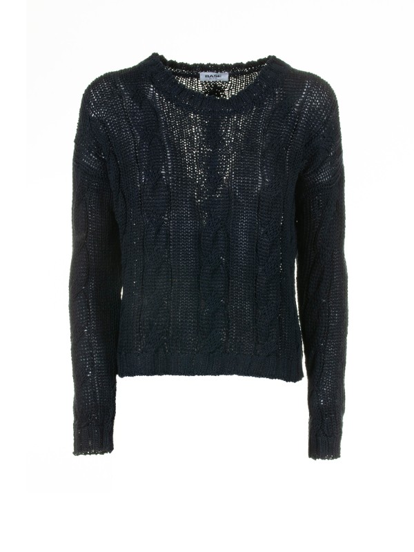 Crew-neck sweater with braid motif Crew-neck sweater with braid motif