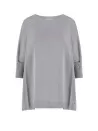 Gray shirt with 3/4 sleeves