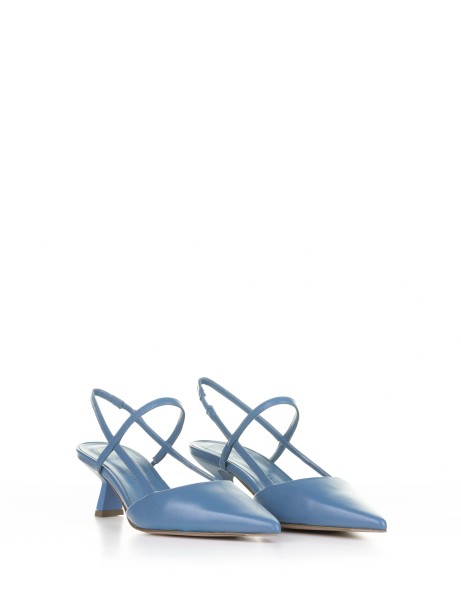 Chanel light blue nappa slingback with strap 2