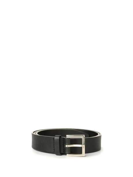 Black leather belt