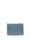 Ampy clutch bag in denim raffia