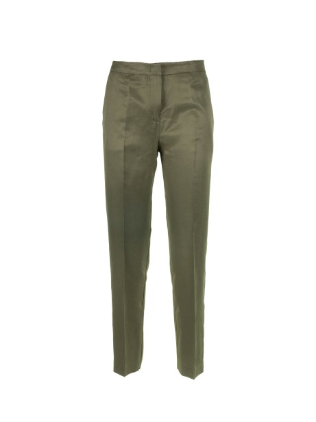 Pantalone slim verde militare
