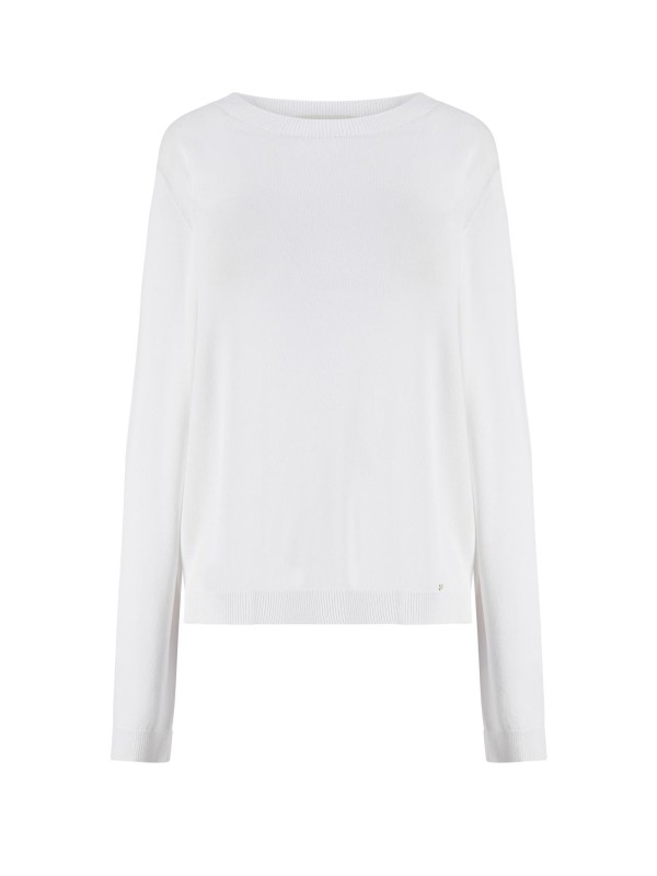 Maglia girocollo bianca