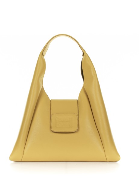 Borsa a spalla Hobo Media giallo in pelle