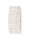 White macramé lace skirt