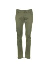 Green 5-pocket trousers in cotton