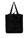 Black Vittoria shopping bag in crochet fabric