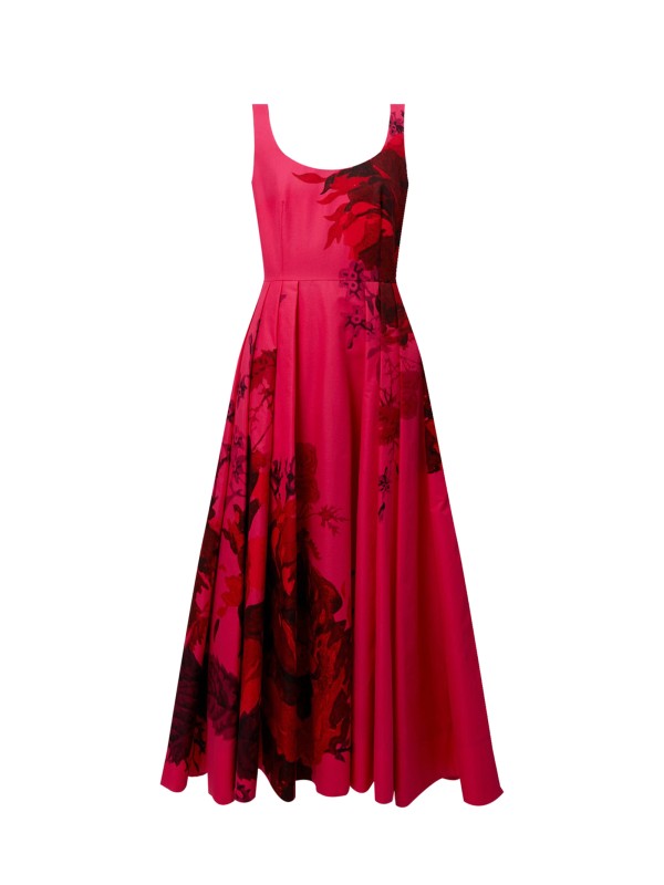 Long dress with floral print