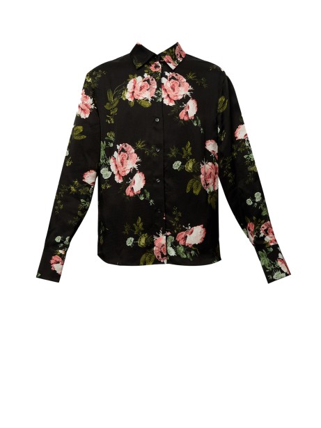 Camicia a maniche lunghe fantasia floreale