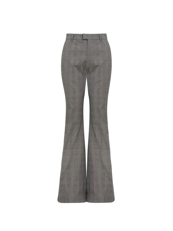 Prince of Wales motif flared trousers