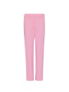 Pink high-waisted trousers