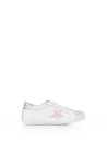 Sneaker bianco rosa con glitter