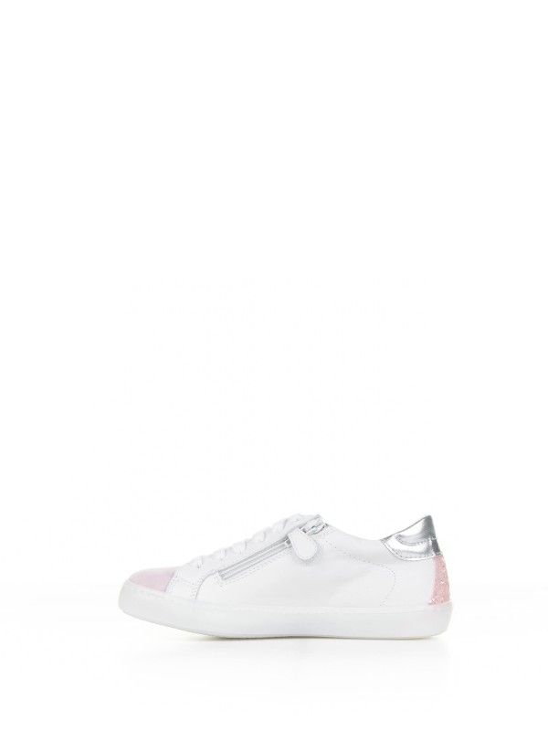 White pink sneaker with glitter
